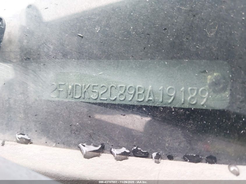 2009 Ford Flex Sel VIN: 2FMDK52C89BA19189 Lot: 43787851