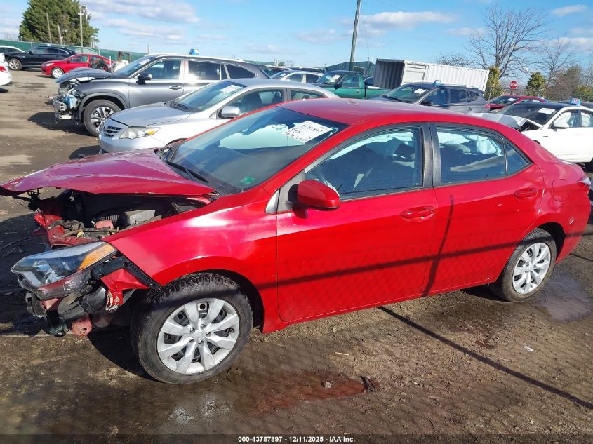 2016 Toyota Corolla Le VIN: 5YFBURHE2GP479863 Lot: 43787897