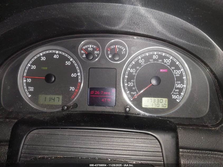 2003 Volkswagen Passat Gl VIN: WVWMD63B13P059706 Lot: 43788004