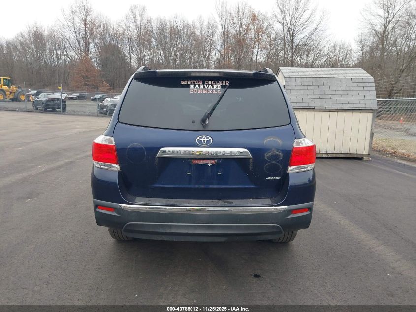 2012 Toyota Highlander Se V6 VIN: 5TDBK3EH6CS130983 Lot: 43788012