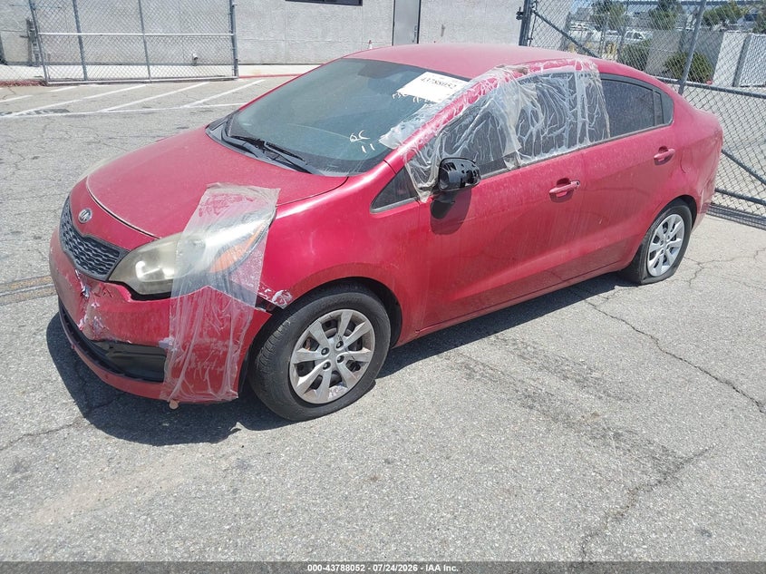 Vin: knadm4a3xd6168220, lot: 44283499, kia rio lx 20132