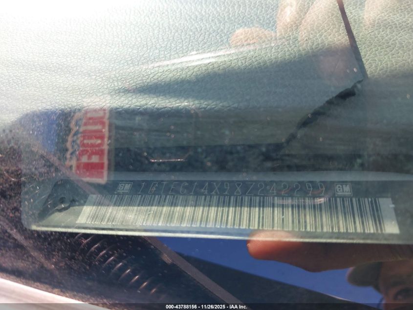 2008 GMC Sierra 1500 Work Truck VIN: 1GTEC14X98Z242299 Lot: 43788156