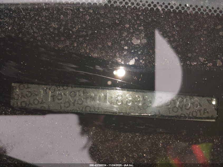 2008 Toyota Prius VIN: JTDKB20U883324793 Lot: 43788224