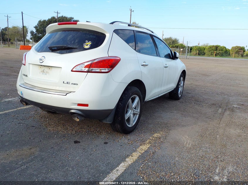 Vin: jn8az1mw7bw173615, lot: 44283858, nissan murano le 20114