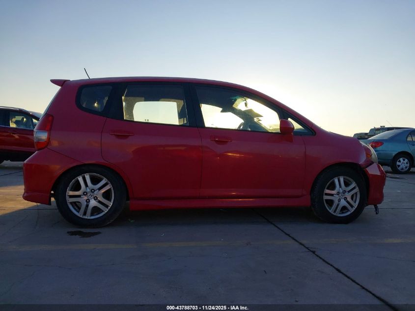 2007 Honda Fit Sport VIN: JHMGD38647S018690 Lot: 43788703