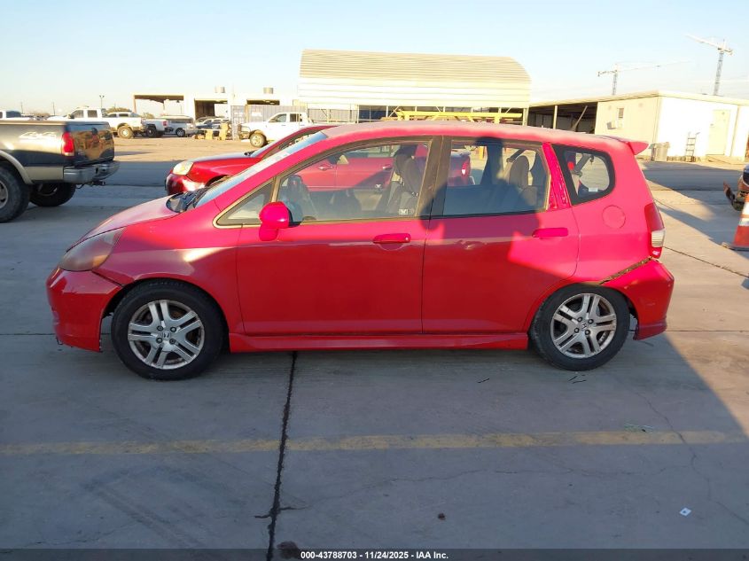 2007 Honda Fit Sport VIN: JHMGD38647S018690 Lot: 43788703