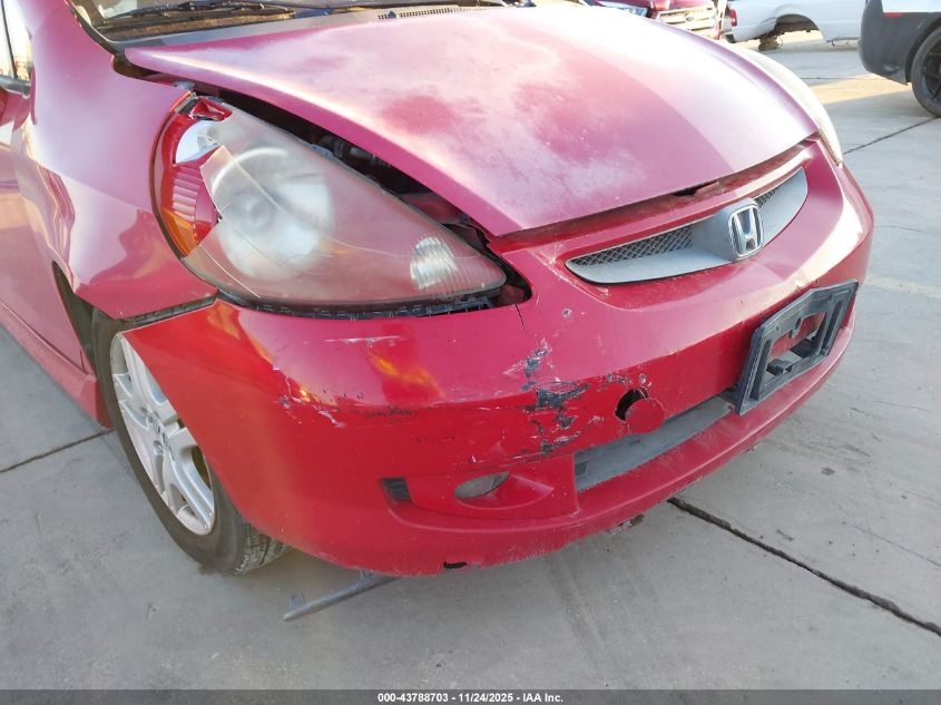 2007 Honda Fit Sport VIN: JHMGD38647S018690 Lot: 43788703