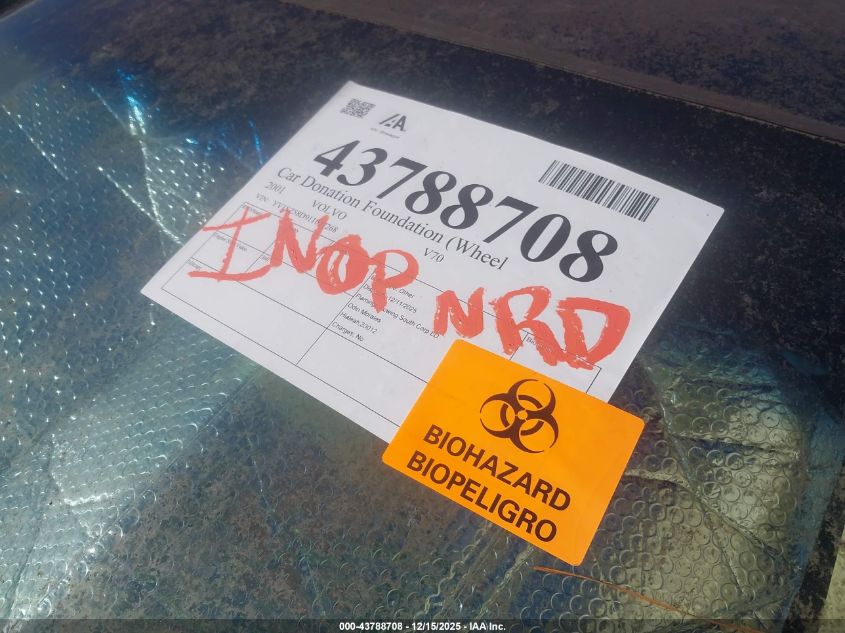 2001 Volvo V70 Xc VIN: YV1SZ58D911027268 Lot: 43788708