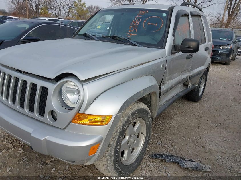 2007 Jeep Liberty Sport VIN: 1J4GL48K77W701400 Lot: 43788778