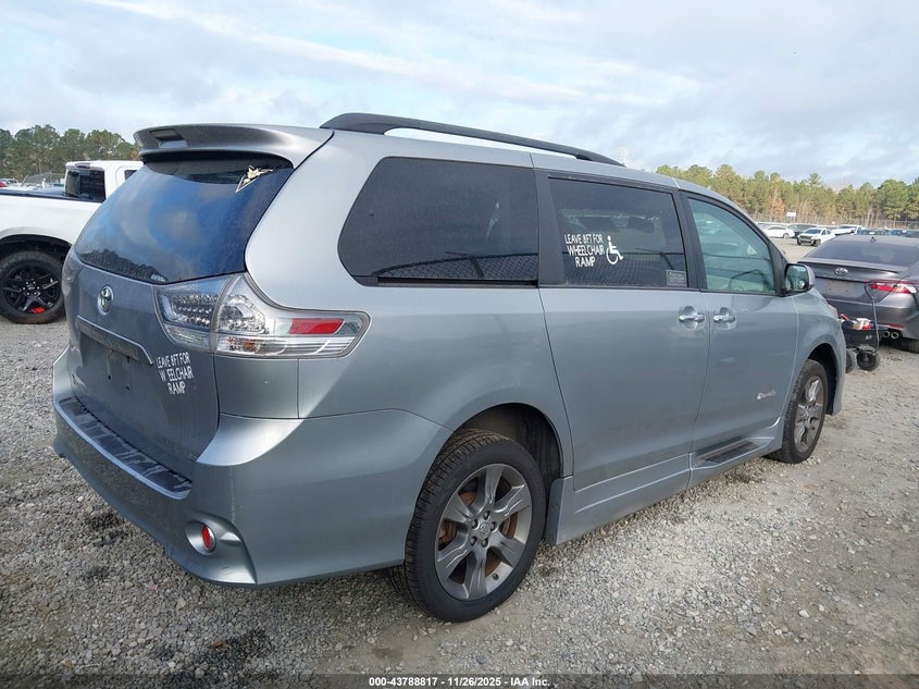 2014 Toyota Sienna Se 8 Passenger VIN: 5TDXK3DC7ES421622 Lot: 43788817