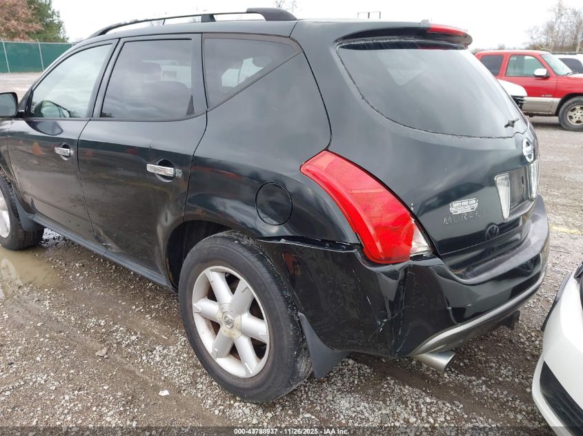 2003 Nissan Murano Sl VIN: JN8AZ08T63W114437 Lot: 43788937