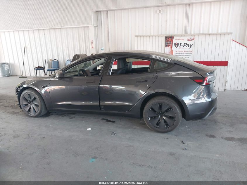 2025 Tesla Model 3 Long Range Rear-Wheel Drive/Standard VIN: 5YJ3E1EA7SF973726 Lot: 43788942