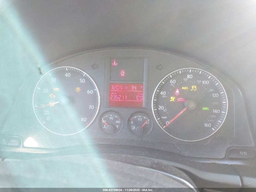 2009 Volkswagen Jetta 2.5L S VIN: 3VWKM71KX9M253064 Lot: 43789024