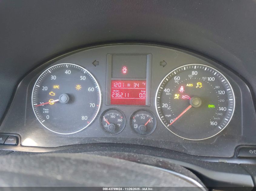 2009 Volkswagen Jetta 2.5L S VIN: 3VWKM71KX9M253064 Lot: 43789024