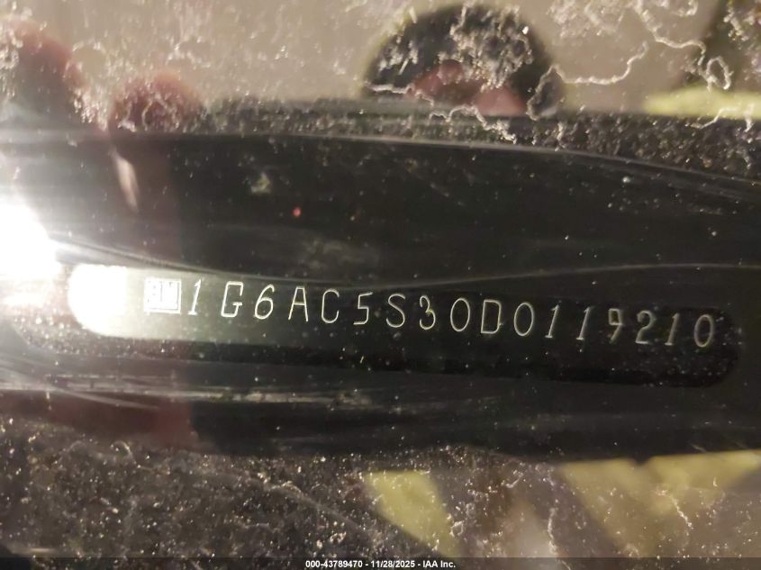 2013 Cadillac Ats Performance VIN: 1G6AC5S30D0119210 Lot: 43789470