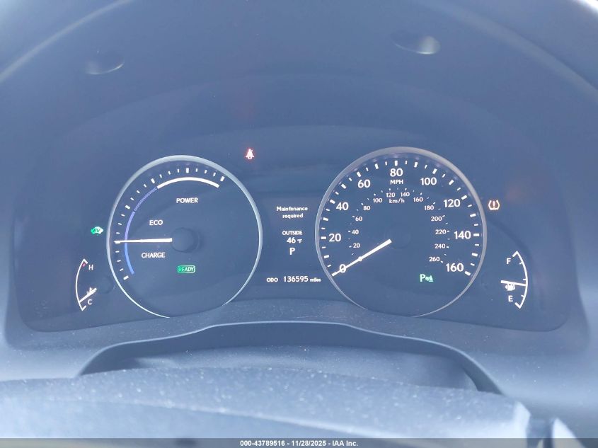 2013 Lexus Es 300H VIN: JTHBW1GG0D2037431 Lot: 43789516