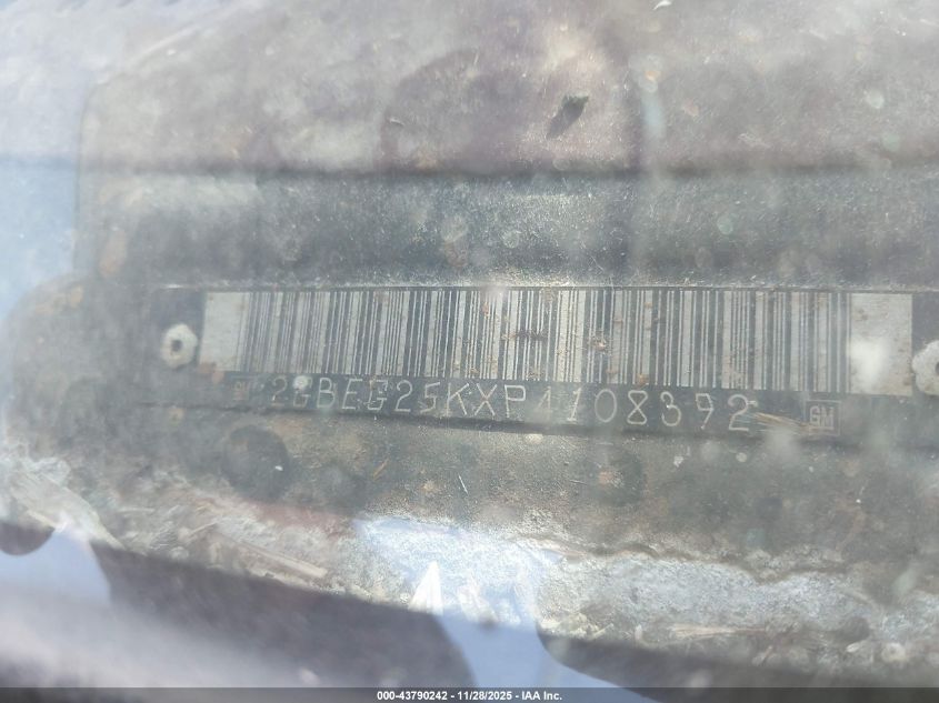 1993 Chevrolet G20 VIN: 2GBEG25KXP4108392 Lot: 43790242