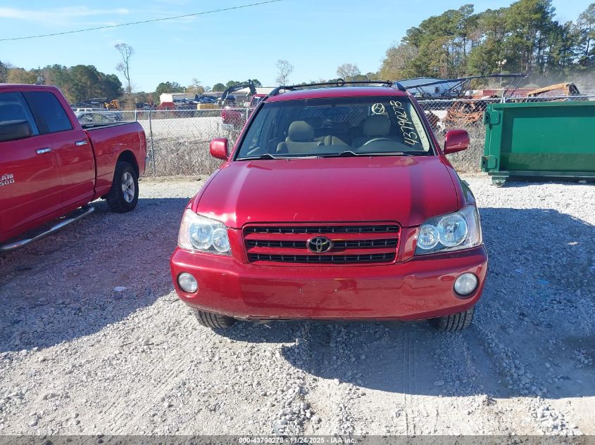2003 Toyota Highlander Limited V6 VIN: JTEGF21A830078428 Lot: 43790278