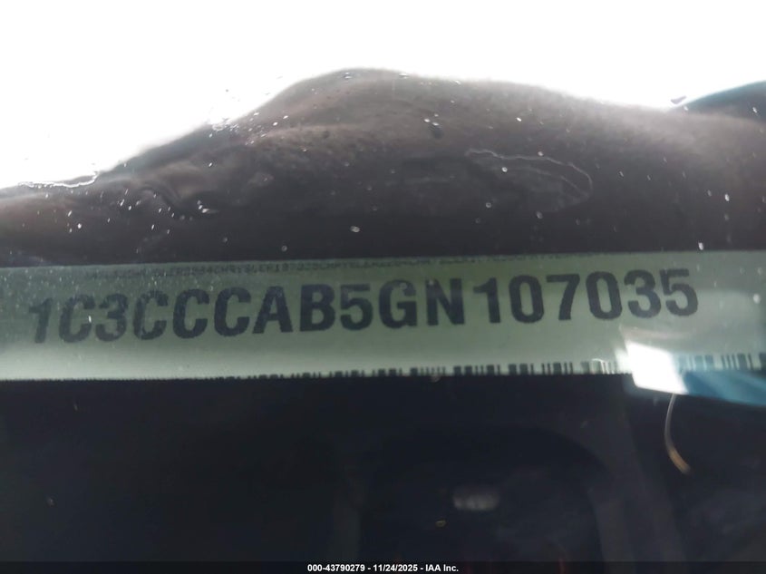 2016 Chrysler 200 Limited VIN: 1C3CCCAB5GN107035 Lot: 43790279