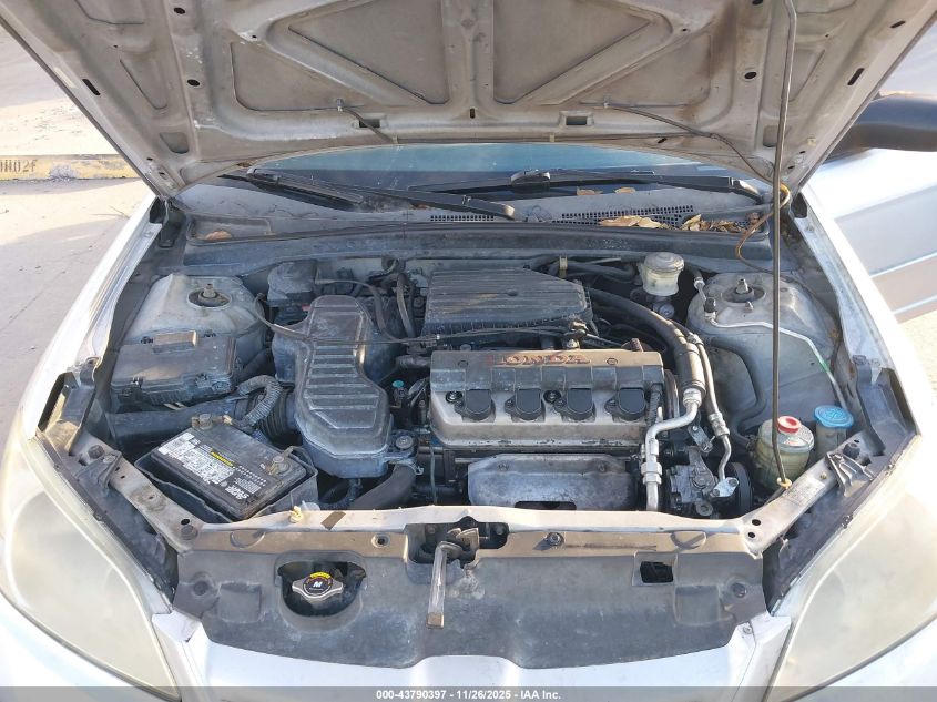 2005 Honda Civic Lx VIN: 2HGES16695H538864 Lot: 43790397