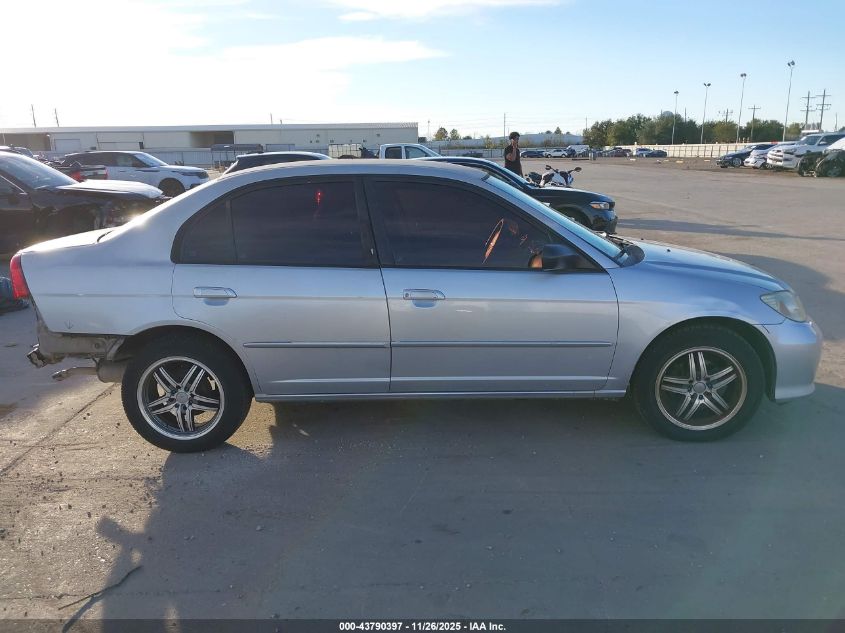 2005 Honda Civic Lx VIN: 2HGES16695H538864 Lot: 43790397