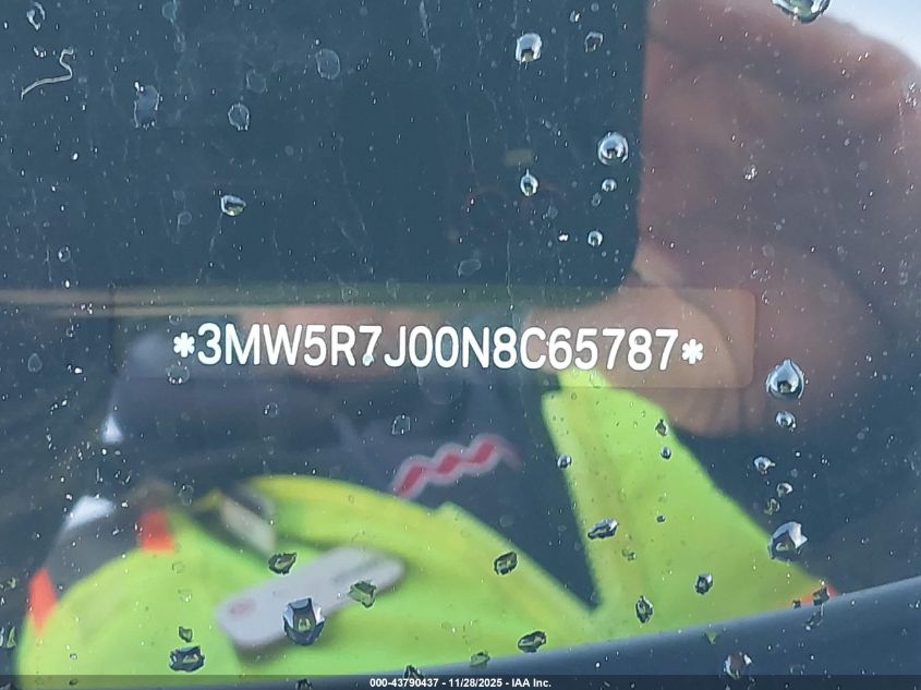 2022 BMW 330I xDrive VIN: 3MW5R7J00N8C65787 Lot: 43790437