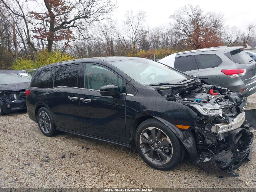 2022 Honda Odyssey Elite VIN: 5FNRL6H95NB039566 Lot: 43790634