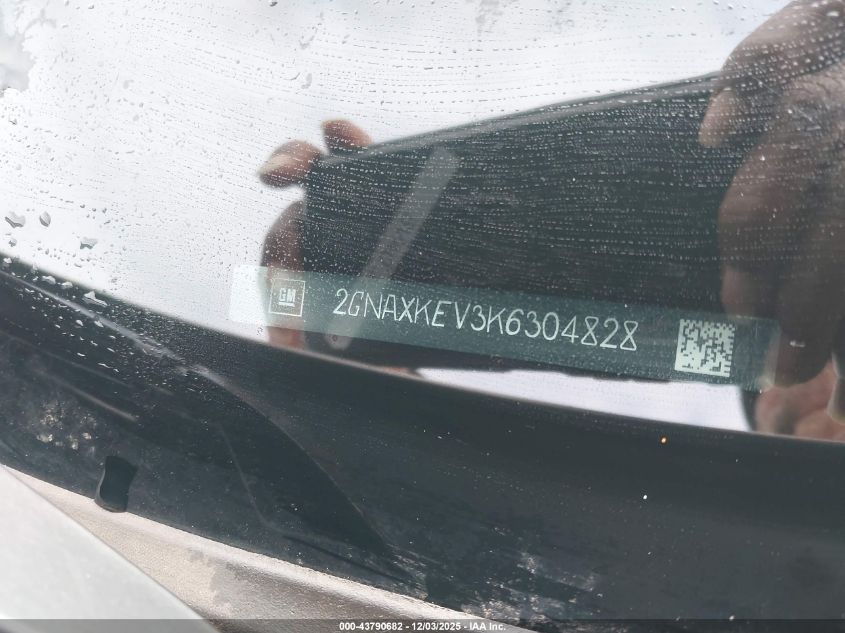 2019 Chevrolet Equinox Lt VIN: 2GNAXKEV3K6304828 Lot: 43790682