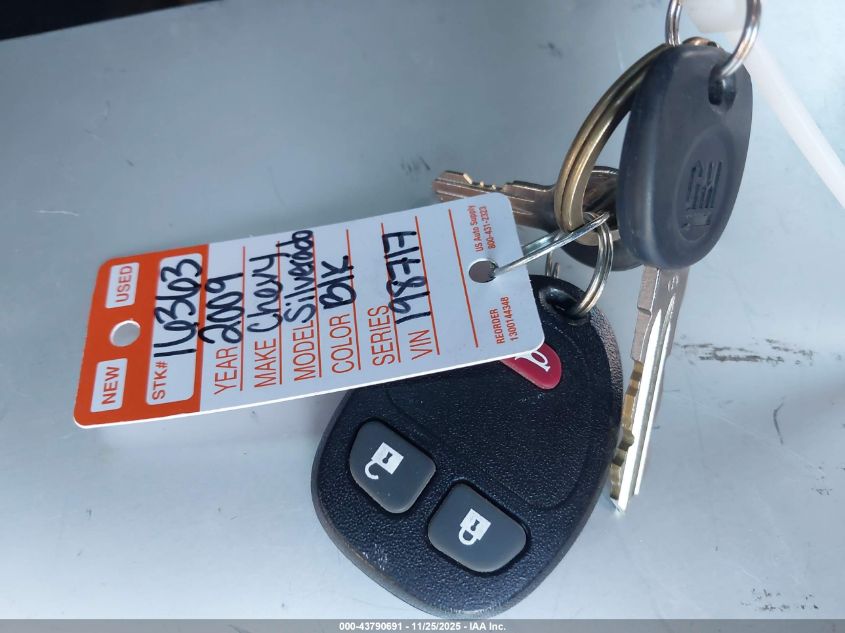 2009 Chevrolet Silverado 1500 Ls VIN: 1GCEC19C09Z198717 Lot: 43790691