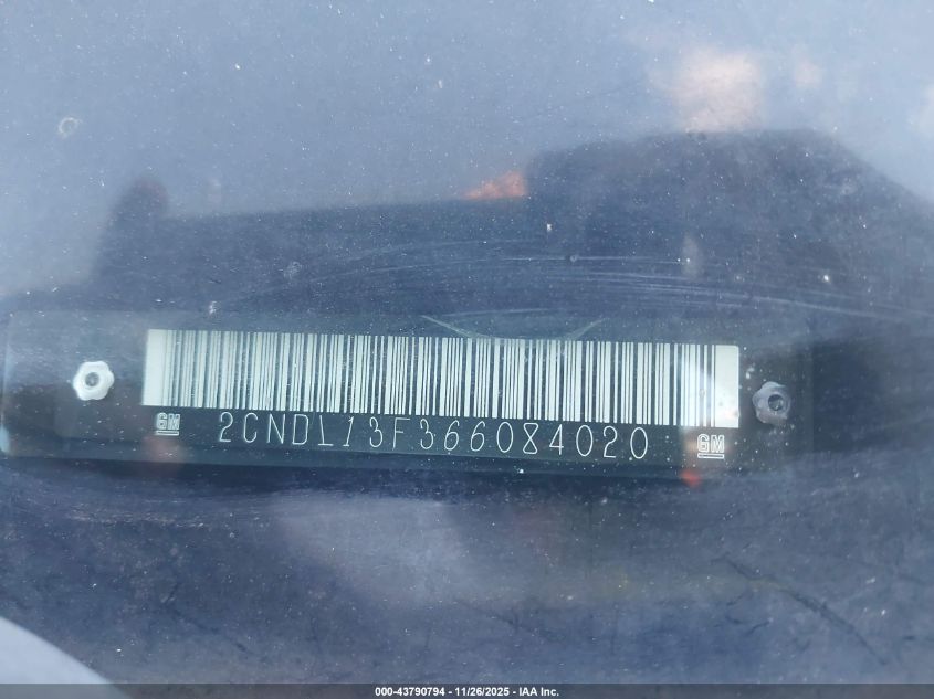 2006 Chevrolet Equinox Ls VIN: 2CNDL13F366084020 Lot: 43790794