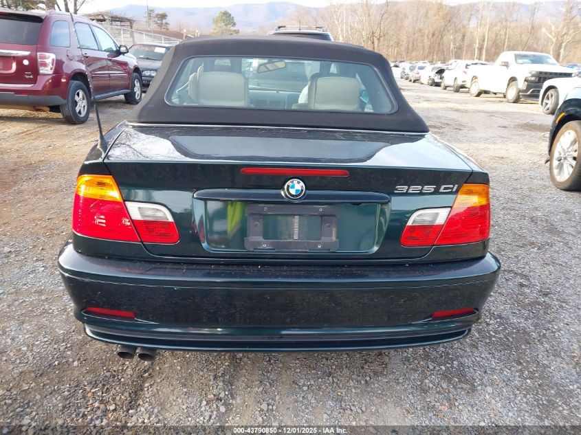 2002 BMW 325Ci VIN: WBABS33482PG84969 Lot: 43790850