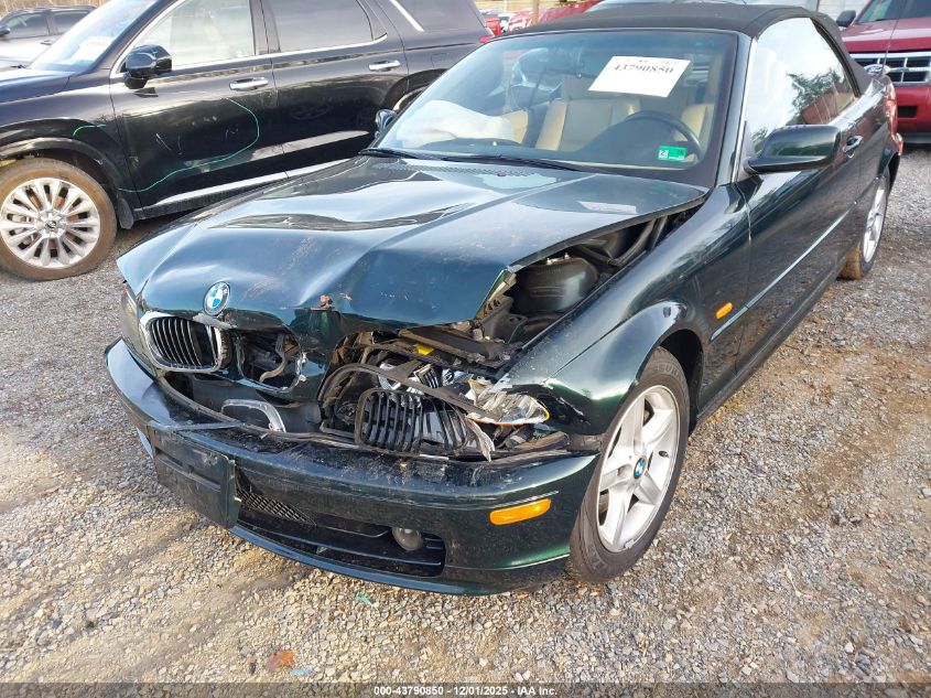 2002 BMW 325Ci VIN: WBABS33482PG84969 Lot: 43790850
