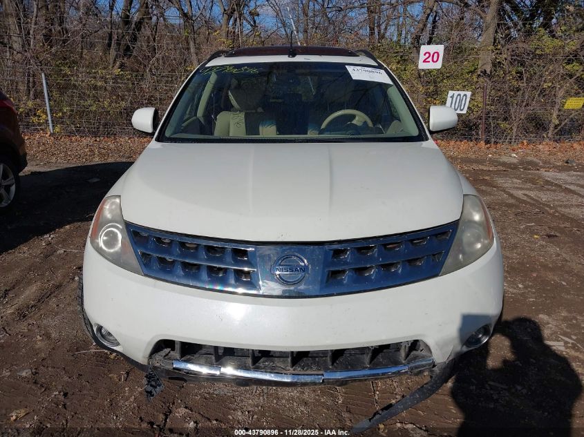 2006 Nissan Murano Sl VIN: JN8AZ08W06W511642 Lot: 43790896