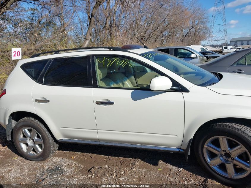 2006 Nissan Murano Sl VIN: JN8AZ08W06W511642 Lot: 43790896