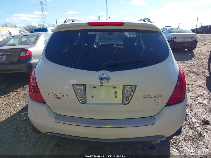 2006 Nissan Murano Sl VIN: JN8AZ08W06W511642 Lot: 43790896