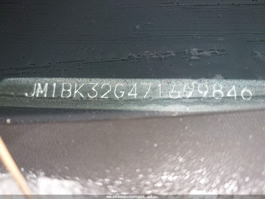 2007 Mazda Mazda3 I VIN: JM1BK32G471699846 Lot: 43790947