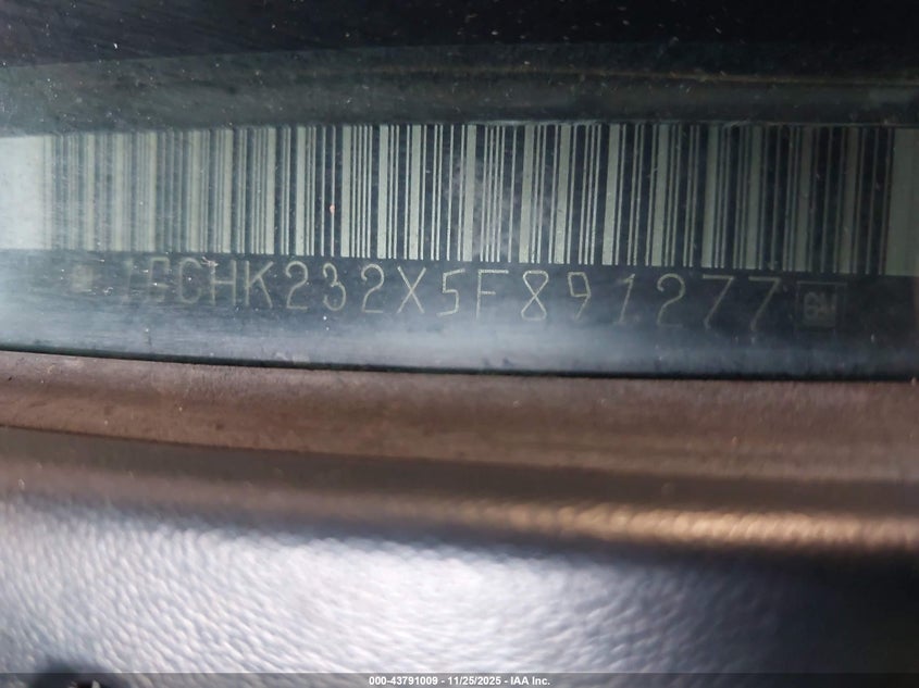 2005 Chevrolet Silverado 2500Hd Ls VIN: 1GCHK232X5F891277 Lot: 43791009