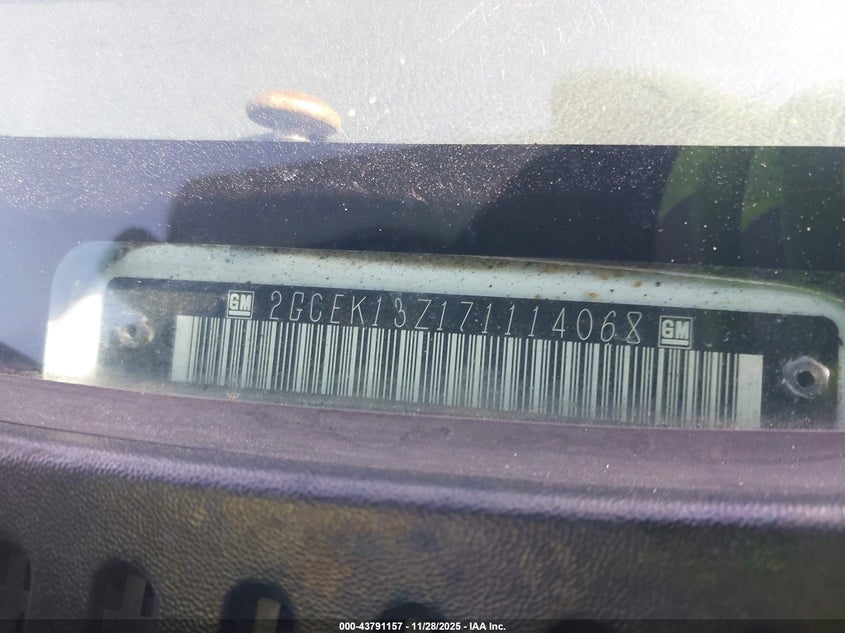 2007 Chevrolet Silverado 1500 Classic Lt2 VIN: 2GCEK13Z171114068 Lot: 43791157
