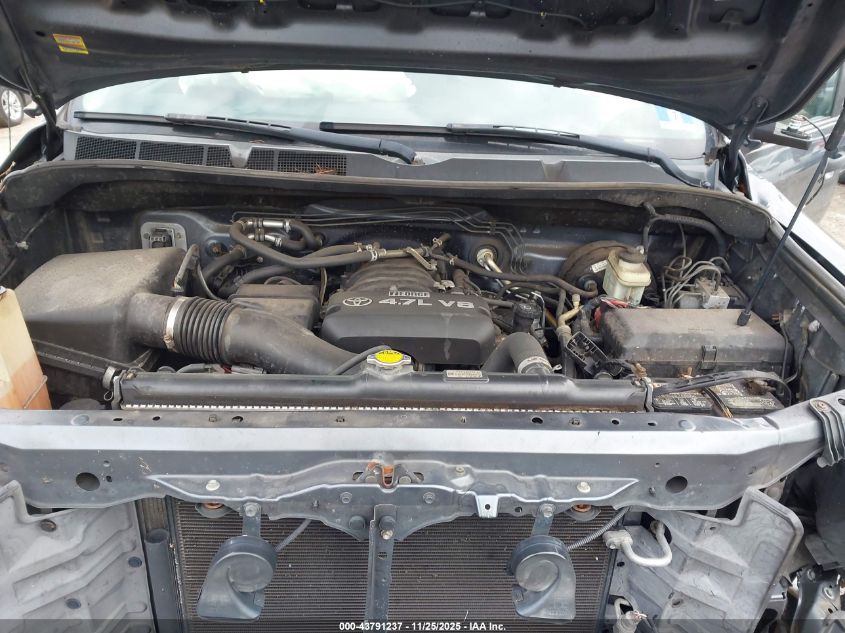 2008 Toyota Tundra Base 4.7L V8 VIN: 5TFRT54198X022631 Lot: 43791237