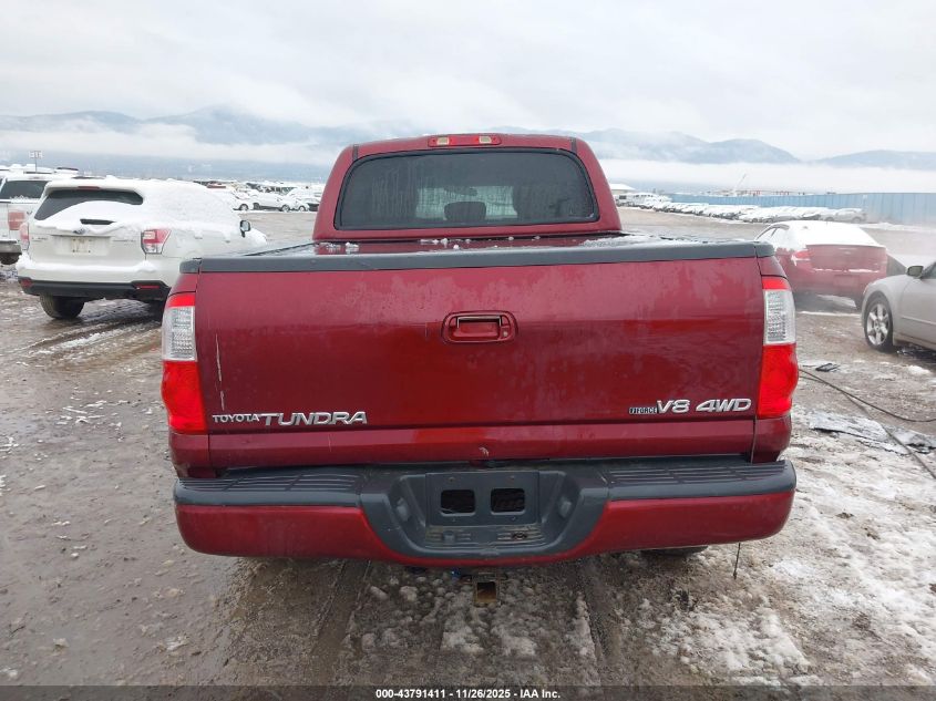 2005 Toyota Tundra Limited V8 VIN: 5TBDT481X5S492840 Lot: 43791411