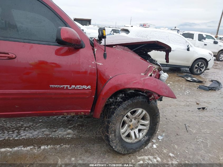 2005 Toyota Tundra Limited V8 VIN: 5TBDT481X5S492840 Lot: 43791411
