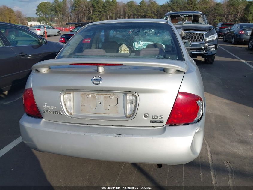 2006 Nissan Sentra 1.8S VIN: 3N1CB51D36L526160 Lot: 43791431