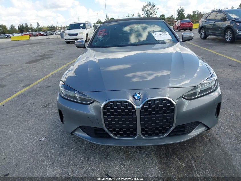 2025 BMW 430I VIN: WBA33DB02SCT15972 Lot: 43791551