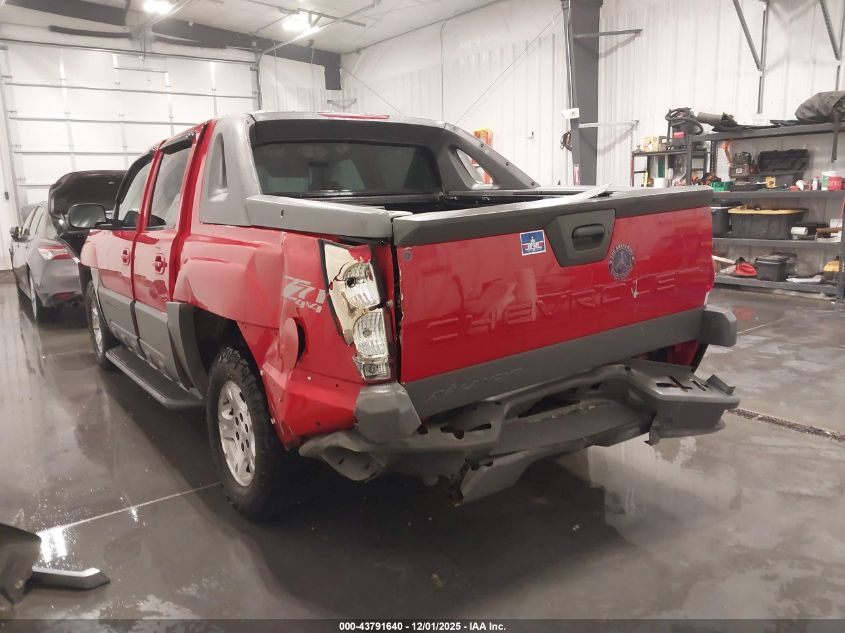 2002 Chevrolet Avalanche 1500 VIN: 3GNEK13TX2G129719 Lot: 43791640