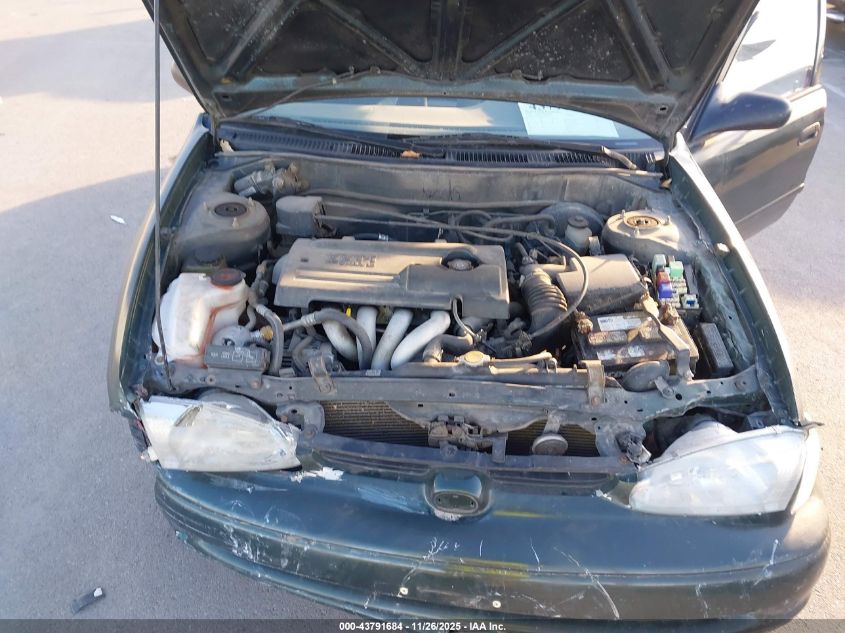 2000 Chevrolet Prizm Lsi VIN: 1Y1SK5287YZ404709 Lot: 43791684