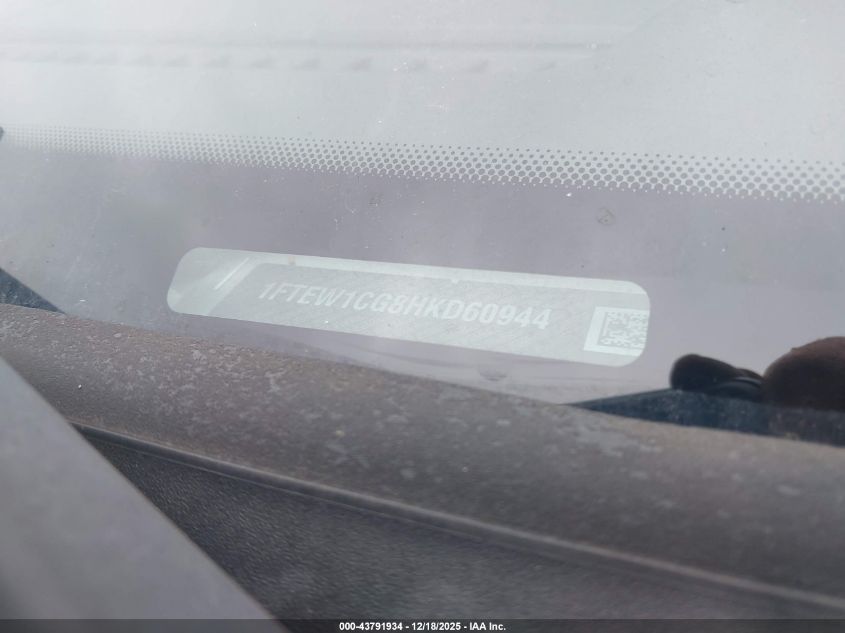 2017 Ford F-150 Xlt VIN: 1FTEW1CG8HKD60944 Lot: 43791934