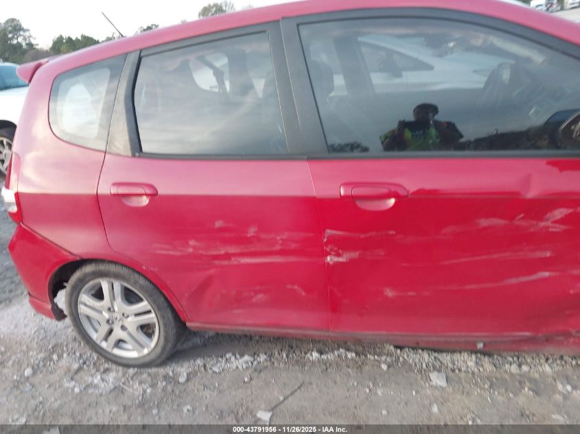 2008 Honda Fit Sport VIN: JHMGD386X8S067331 Lot: 43791956