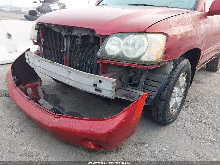 2001 Toyota Highlander V6 VIN: JTEGF21A010027230 Lot: 43792078