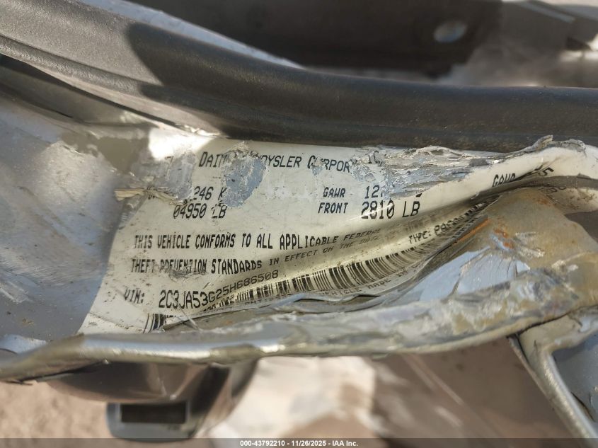 2005 Chrysler 300 Touring VIN: 2C3JA53G25H686508 Lot: 43792210