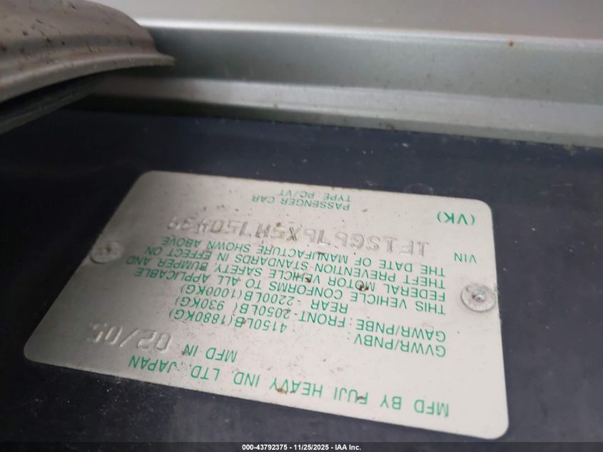 2005 Subaru Forester 2.5Xs L.l. Bean VIN: JF1SG676X5H750439 Lot: 43792375